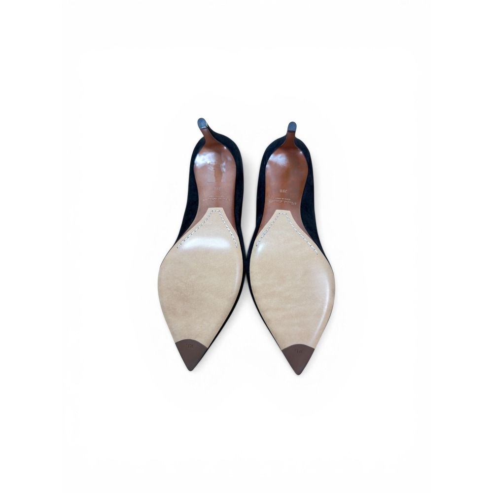 NEW Ralph Lauren Purple Label Armissa Black Suede Pumps Heels EU 39 US 9 Italy - Picture 5 of 9